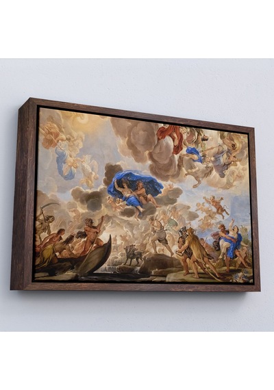 Ahşap Çerçeveli Floransa, İtalya Palazzo Medici'nin Tavan Panoramik Görünüm Tablosu-7239