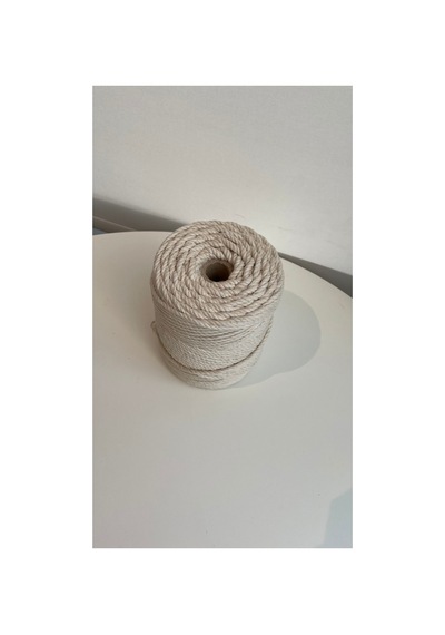 Ekru Pamuk Makrome 5mm 1 Kg