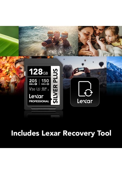 Lexar Professional 128gb 205 Mb/s Silver Plus Sd Hafıza Kartı