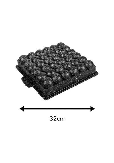 32 Cm Kartopu Döküm Kek Kalıbı Çoklu Lokmalık 320 280 65 Mm Siyah