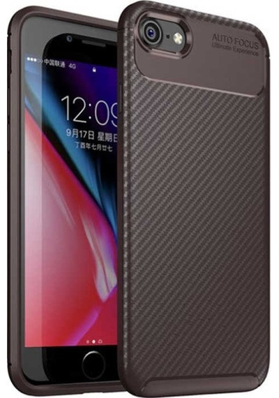 Apple Uyumlu iPhone SE 2022 Kılıf Zore Negro Karbon Tasarım Silikon Kılıf