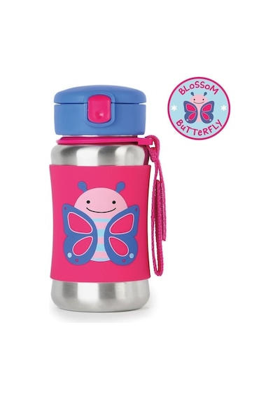 Skip Hop Pipetli Paslanmaz Çelik Suluk 350 ML Kelebek