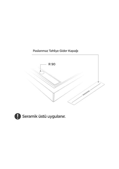 Shower 75x160 Drop Dikdörtgen Monoblok Duş Teknesi H:12,5 Cm