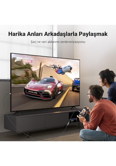 Gen2 100 W Thunderbolt 3 Type-c To Type-c Örgülü Uzatma Kablosu 1 Metre