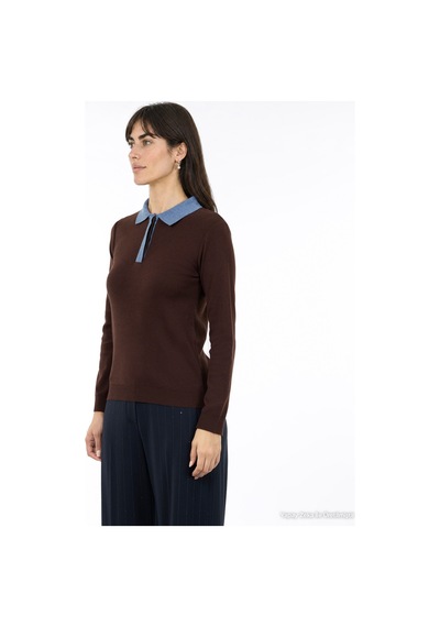 Yargıcı Regular Polo Yaka Uzun Kol Kazak 26kktr2116a 003 Kahverengi