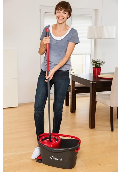 Vileda Turbo Paspas Komple Set, Teleskopik Saplı Yer Sileceği, Güçlü Lifli Mikrofiber Paspas Başlığı Ve Güçl