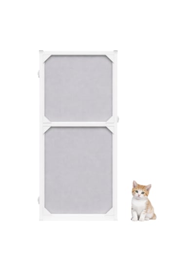 Menteşeli Kapı Kedi Sinekliği En:0-90 X Boy:0-210 Cm Demir, Ahşap,pimapen Alüminyum İle Uyumlu Çok Renkli