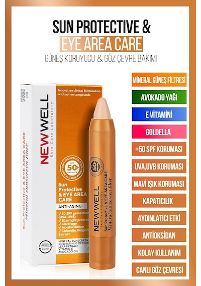Newwel Sun Protective Eye Area Care 18 Sku: Smg8690010439222 Açık Bej
