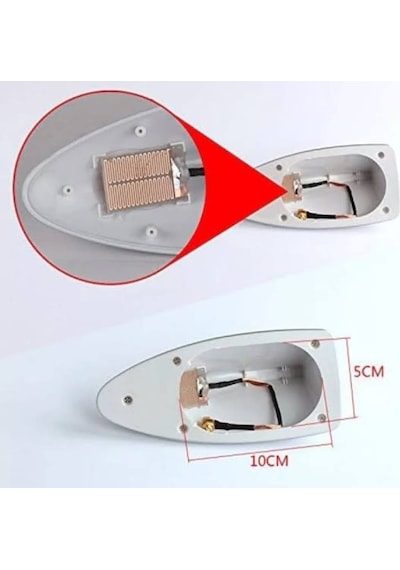 Güseotoaksesuar Jaws Elektrikli Shark Köpek Balığı Balina Tavan Anten Balık Sırtı