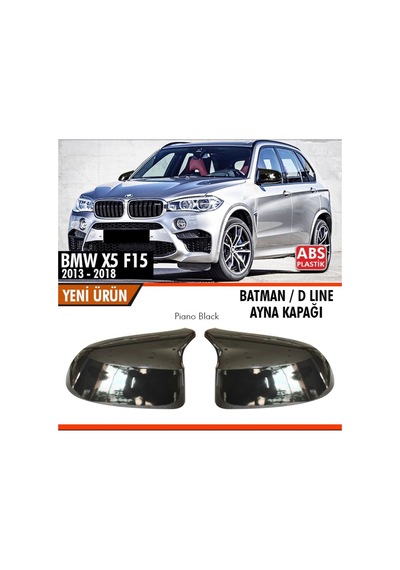 Bmw X5 Uyumlu F15 2013-2018 Batman Ayna Kapağı Parlak Siyah Parça