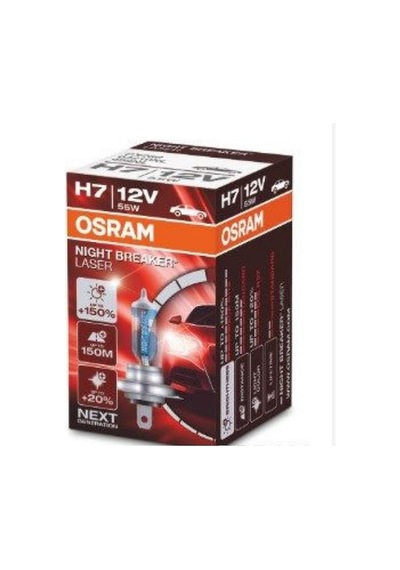 12v Ampul 55w H7 %150 Fazla %20 Beyaz Işık Nl 64210nl Osram 1 Adet