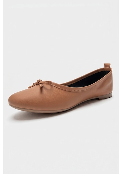 Luvishoes 01 Taba Cilt Kadın Babet Taba