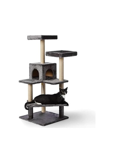 Pet Amazon Kedi Tırmalama Evi Platformu Antrasit