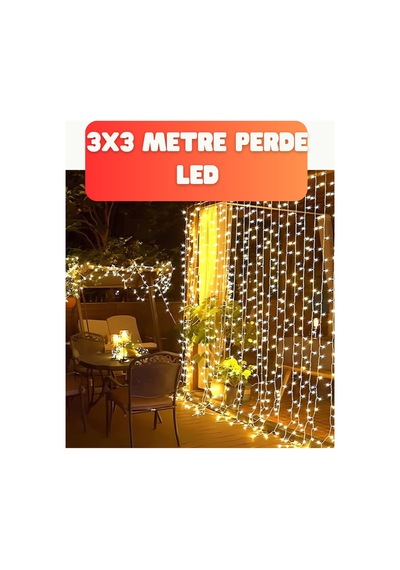3x3 Metre Şelale Led Perde Işık İç Dış Mekân Dekorasyonu Belirtilmemiş Belirtilmemiş