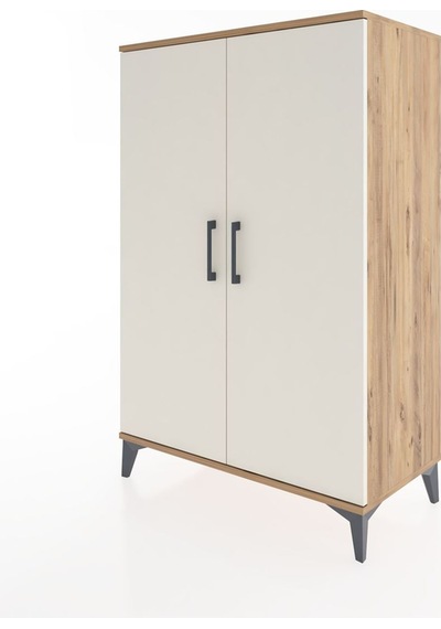 Hyperion Dolap 2 Raflı 2 Kapaklı Tek Askılı 88x44x134 Çam-aytaşı Çam