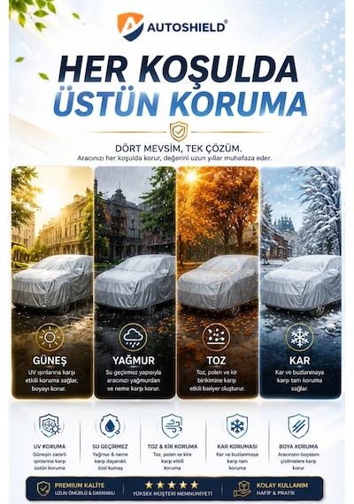Audi E-tron Uyumlu 4 Mevsim Oto Branda Araç Örtüsü