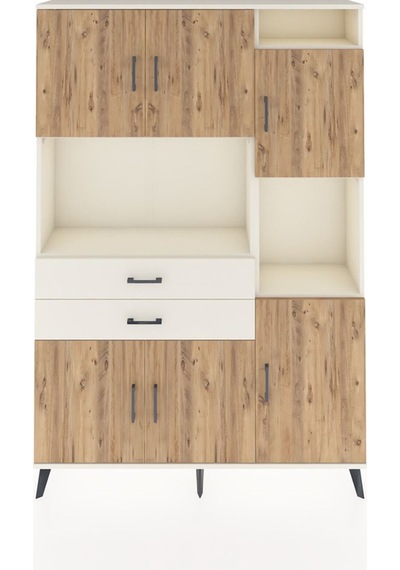 Arges Dolap 9 Raflı 2 Çekmeceli 6 Kapaklı 132x30x195 Aytaşı-ç... Aytaşı