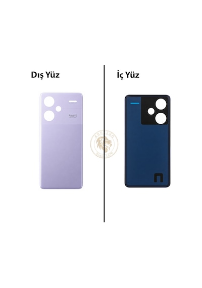 Xiaomi Redmi Note 13 Pro Plus 5g - Lenssiz Aurora Moru Arka Pil Kapağı Batarya Kapağı Back Cover Çok Renkli