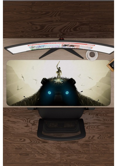 Shadow Of The Colossus Dikişli Kauçuk Oyuncu Mousepad V3 - 90x40 Xxl Gaming Mouse Pad