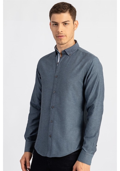 Tudors Slim Fit Dar Kesim Uzun Kol Poplin Oxford Erkek Gömlek-15755 Mavi Tudors Slim Fit Dar Kesim Uzun Kol Poplin Oxford Erkek Gömlek-15755 Mavi