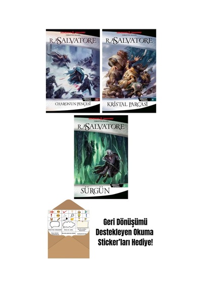 Charon Un Pençesi Drizzt Efsanesi 22. Kitap + Kristal Parçası Drizzt Efsanesi 4. Kitap + Sürgün Drizzt Efsanesi 2. Kitap