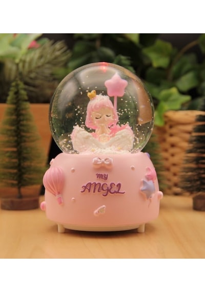 My Angel Temalı Orta Boy Işıklı Müzikli Kar Küresi