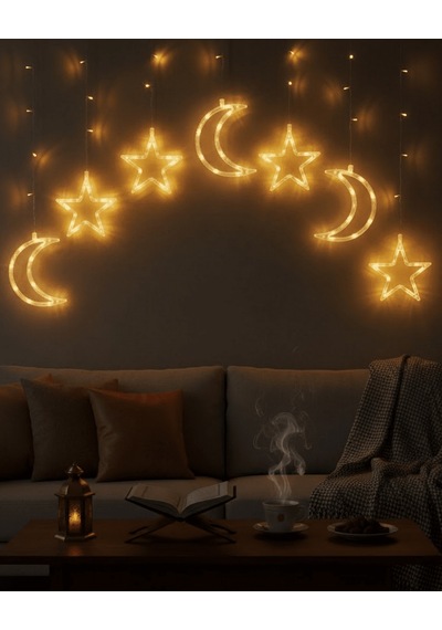 Büyük Ay Yıldız Ramazan Led Işık Dekoratif Işıklı Süs Diğer 64784046