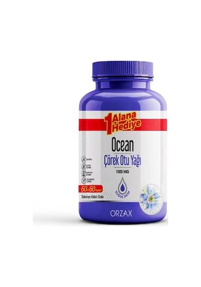 Ocean Çörek Otu Yağı 1000 Mg 120 Kapsül