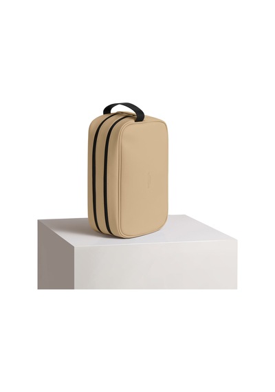 Gaston Luga Spläsh Toiletry Double Zipped Bag - Latte