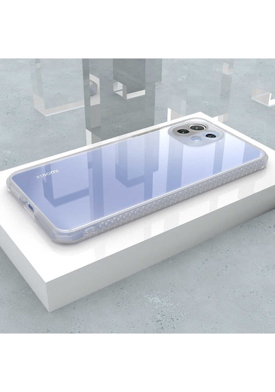 Kilifone - Mi 11 Lite Uyumlu Kılıf Arkası Şeffaf Renkli Kenarlı Kaff Kapak - Koyu Yeşil - T17852