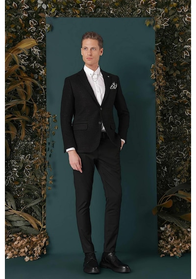 Efor C 660 Slim Fit Siyah Spor Ceket Siyah