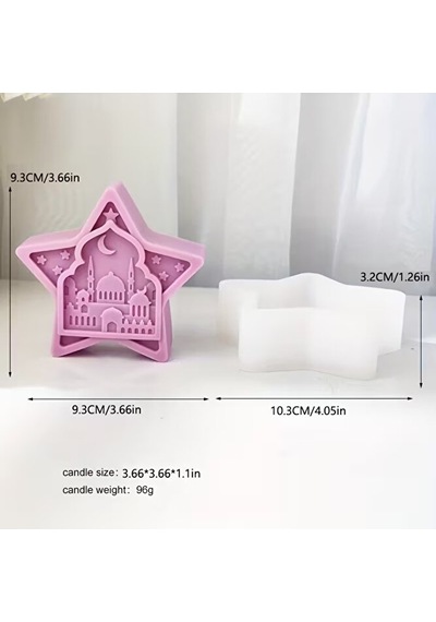 Yy6315 Ramazan Temalı Yıldız Modelli Mumluk Silikon Kalıp