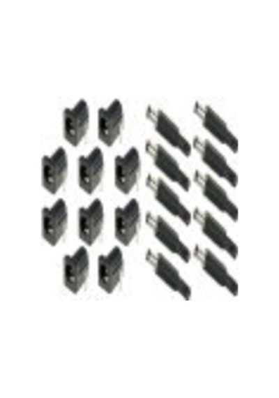 10 Set 2.1mm Dc Power Jak 10 Adet Erkek Fiş + 10 Adet Dişi Şase Soket Seti