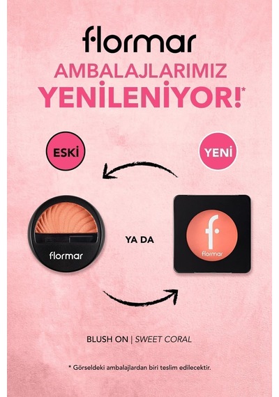 Flormar Mat Bitişli Kompakt Allık - Blush-On -109 Sweet Coral - 8682536051798