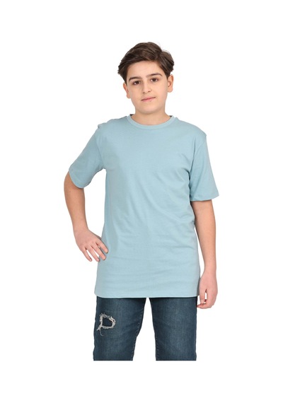 Erdem Kıds Erkek Çocuk Düz Baskısız Kısa Kol Basic Casual-okul T-shirt Mint Yeşili Mint Yeşili
