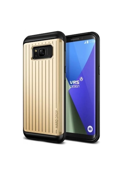 Vrs Galaxy Uyumlu S8 Plus Waved Hard Drop Series Kılıf Shine Gold