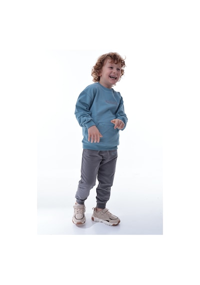 Erkek Çocuk Mavi Polar Eşofman Takımı Yumuşak Kumaş Kapüşonlu Sweat & Rahat Jogger Alt Mavi Erkek Çocuk Mavi Polar Eşofman Takımı Yumuşak Kumaş Kapüşonlu Sweat & Rahat Jogger Alt Mavi