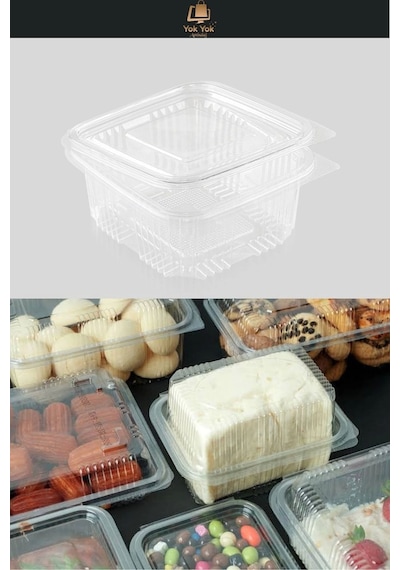 Plastik Sızdırmaz Kapaklı Kap 375 Gr Cc 25 Adet