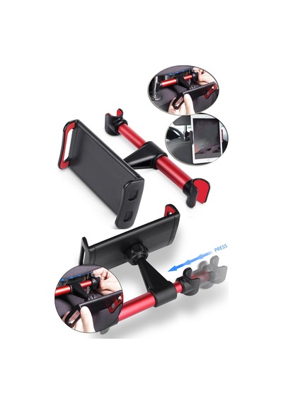 Araç İçi Koltuk Arkası Telefon Tablet Stand Koltuk Arkası Metal Stand Kaliteli Sarsılmaz Tabletstand Siyah