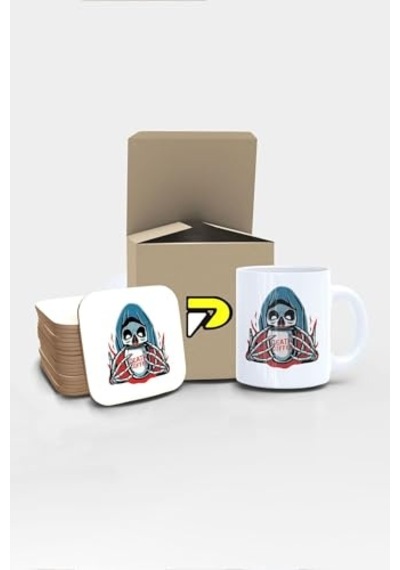Coffee Tasarımlı Baskılı Kupa Bardak Seti Eğlenceli Özel Hediye Mug Çok Renkli