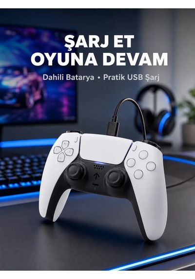 Hepsi Kablosuz Oyun Kolu Ps5 Uyumlu Ergonomik Tasarım Ve Hassas Kontrol Yeni Nesil Najmaddin