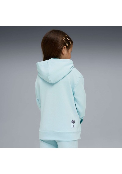 Puma X Gabbys Dollhouse Çocuk Baskılı Geniş Kesim Kapüşonlu Sweatshırt 634928 48 Mavi