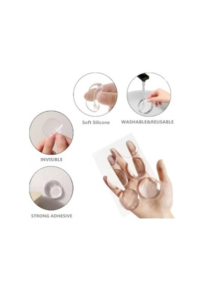Konyax Şeffaf Silikon Mobilya Ve Kapı Durdurucu Darbe Pedi 4'lü Set