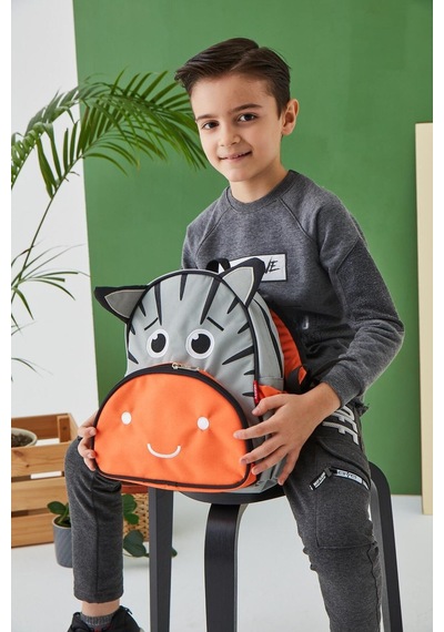 Çocuk Zebra Desenli Okul Sırt Çantası Çok Renkli