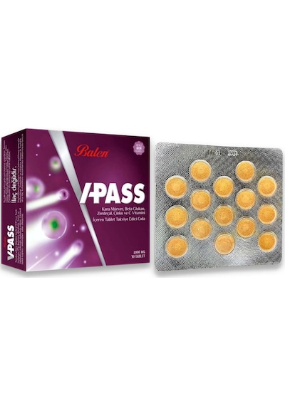 Balen V-Pass Takviye Edici Gıda 1000 MG 30 Tablet