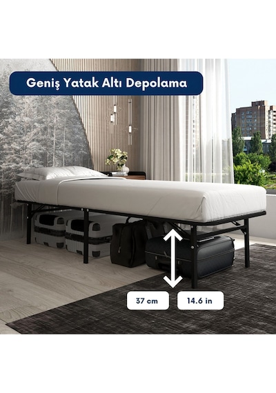 Aksviva Smart Base Tek Kişilik Katlanır Metal Karyola