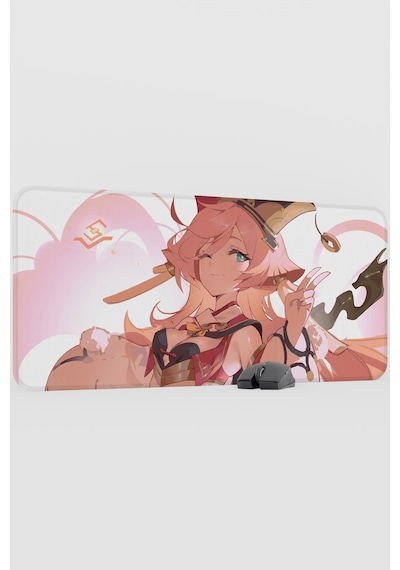 Yanfei Genshin Impact Anime Oyuncu V5 - 90x40 Xxl Gaming Mouse Pad Fare Altlığı