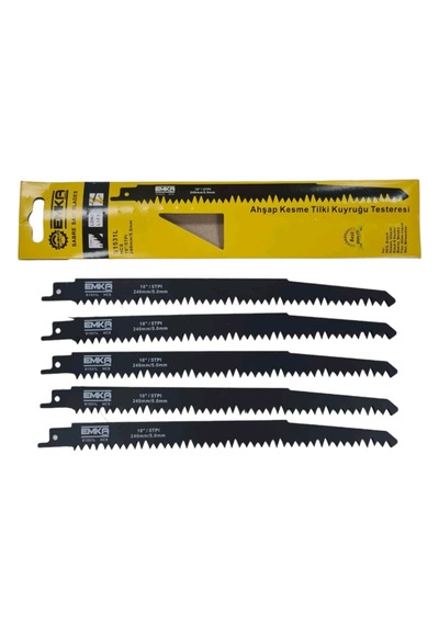 Emka 5 Adet 240mm/5.0mm Ahşap Kesme Tilki Kuyruğu Testeresi