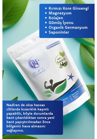 Hızlı Etkili Doğal Ginseng  Bandı Eklem Için Rahatlatıcı Uzun Süreli Etki 5 1 Paket