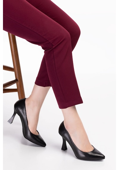 Gondol Kadın Hakiki Deri Stiletto Ayakkabı Şhn.861 Siyah
